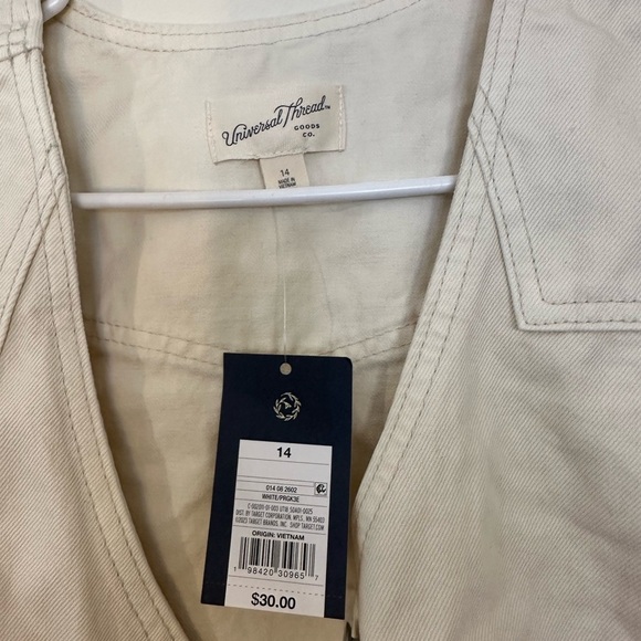 Universal Thread Off-White Button-Up Vest - Picture 3 of 3